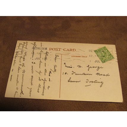 1913 fr Postcard - Peter Pan Statue, Kensington Gardens - London