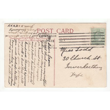 Geranium Scarlet Comforting Language of Flowers Postcard 1905