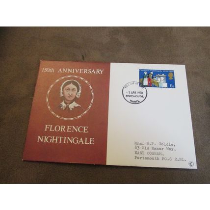 Tovey 1970 GB FDC Cover - Florence Nightingale Anniversary - Medicine