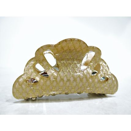 Gold glitter hair claw clamp clip for fine thin hair