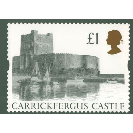 Carrickfergus Castle £1 Scottish Duke Of York RMPQ Stamp Postcard
