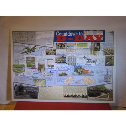 COUNTDOWN TO D-DAY, WW2, 6 June, 1944 unused postcard #