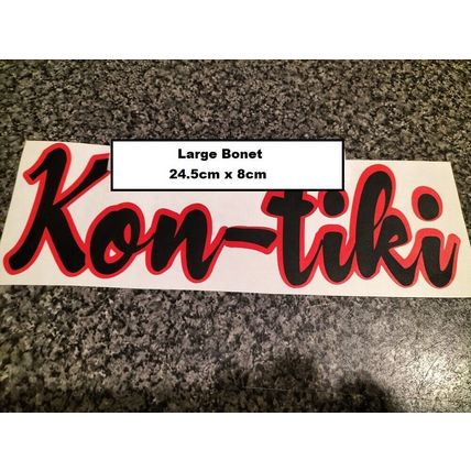 Talbot Express Swift Kon-Tiki Motorhome Decal, Bonnet Decal Red / Black