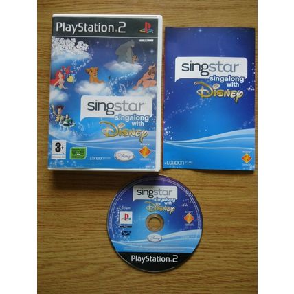 PS2 Singstar Singalong with Disney Karaoke 20 Tracks Very Good Condition PAL