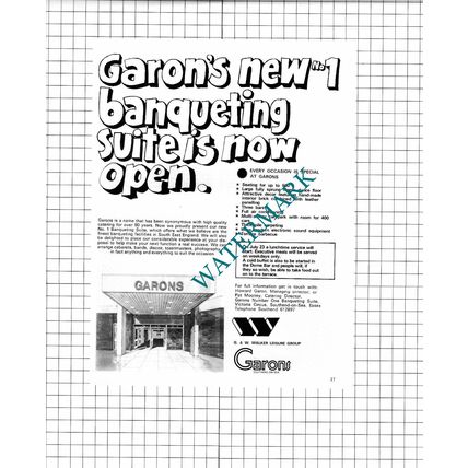 Garons Southend On Sea Essex Advert Howard Garon - 1973 Clipping / Print