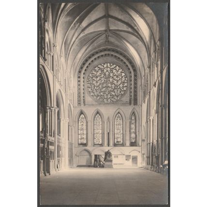 Rose Window, Lincoln Cathedral, Lincolnshire, c.1930 - Smith RP Postcard