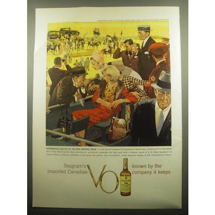 1959 Seagram's V.O. Whisky Ad - Ceremonious salute to the new wonder track
