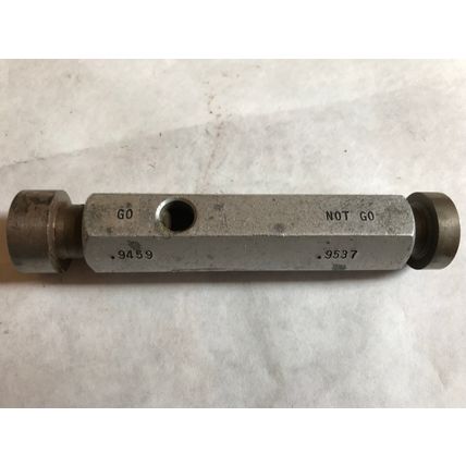 THE PIPE MACHINERY 9459,9537 INSPECTION GAGE GO NO GO PLUG GAGE .9459 .9537,AG