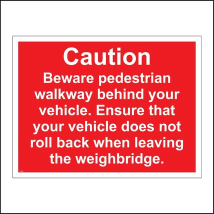 Pedestrian Walkway Signs Parking Plant Machinery Vehicles Winter Caution GBL108