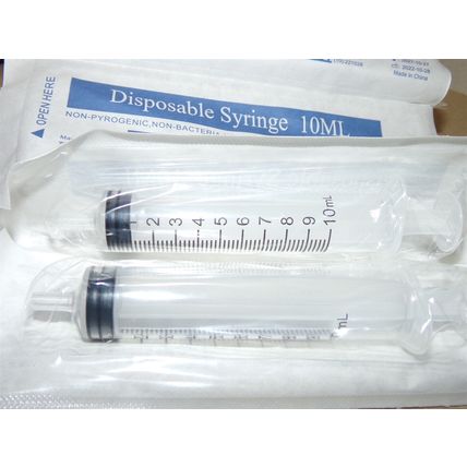 Disposable Syringe 10ML Luer Slip Needleless - Great for Dog, Cat, Pet Meds 10