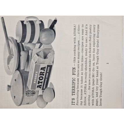 Vintage 1960 Tough Guy Grub Recipe Book