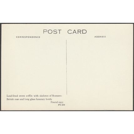 Romano-British Skeleton, St Albans, Hertfordshire, c.1960s - RP Postcard