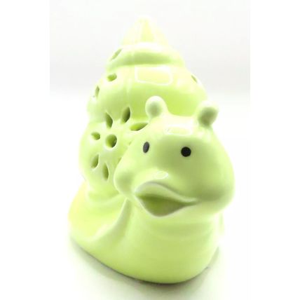 Green Ceramic Snail Figurine Ornament Smiling 10 CM Great Gift Figurine Decor