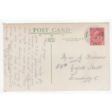 The Town Hall and Mechanics Institute Thetford Postcard 1919 RP Norfolk Kingsway