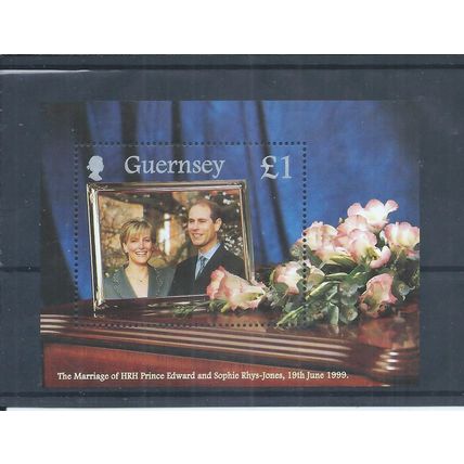 Guernsey stamps. 1999 Royal Wedding sheet MNH SG MS837 (AH100