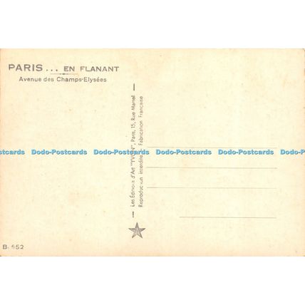 D026400 Paris. En Flanant. Avenue des Champs Elysees. Yvon
