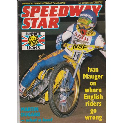 Speedway Star. Spetember 24, 1988. Mauger - Where English riders go wrong