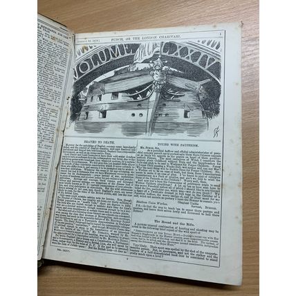 RARE* JAN-JUNE 1878 PUNCH MAGAZINE BOUND VOL 74 ILLUSTRATED ANTIQUE BOOK (P6)