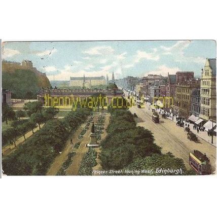 PRINCES STREET, LOOKING WEST (2), EDINBURGH, SCOTLAND, Hartmann Postcard, 1904
