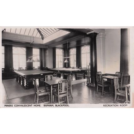 Snooker Tables at Miners Convalescent Home Bispham Blackpool Postcard