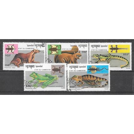 Cambodge N° 1120/24 YVERT OBLITERE ( USED )