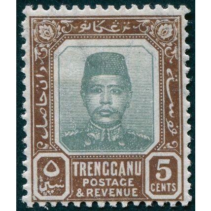 Trengganu 1915 5c grey & brown SG7 unused