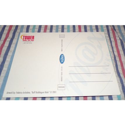 Tower Records 2001 buff bubblegum babe Postcard