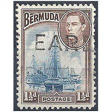 Bermuda 1938 SG111 1 1/2d Deep Blue & Purple Brown G/U