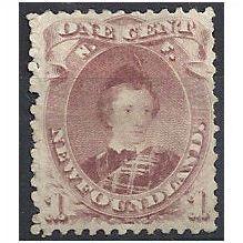 Newfoundland 1868 SG34 6c Dull Purple Mint No Gum ..