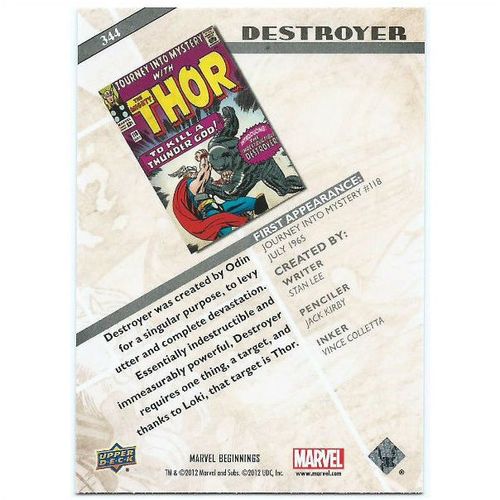 2012 Marvel Beginnings 2 - #344 - Destroyer