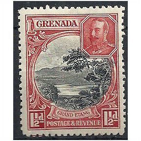 Grenada 1934 SG157 1 1/2d Black & Scarlet Mounted Mint . .
