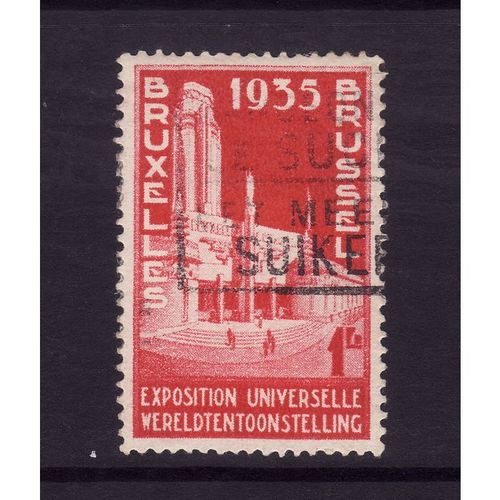 BELGIUM 1934 SG 660 1F RED BRUSSELS PALACE FINE USED