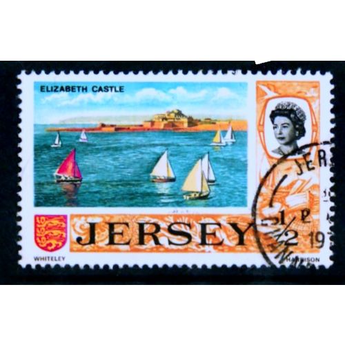 JERSEY 1971 SG 42 1/2p ELIZABETH CASTLE FINE USED #