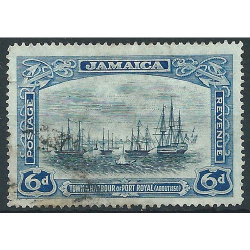 Jamaica 1922 SG101 6d Black & Blue Fine Used .. ..