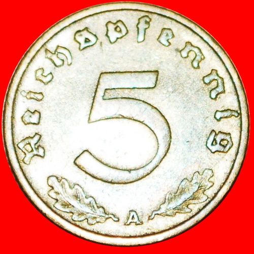 SWASTIKA: GERMANY ★ 5 PFENNIG 1937A! LOW START★NO RESERVE!