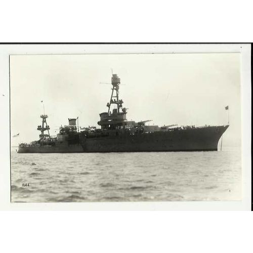 Naval USS AUGUSTA Cruiser Postcard by Real Photographs