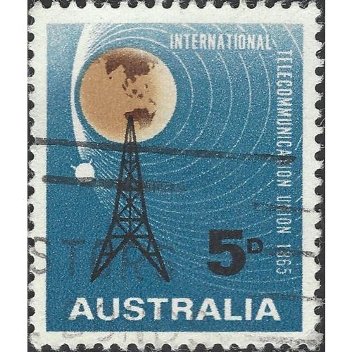AUSTRALIA, International Telecommunication Union, blue 1965, 4d, #4