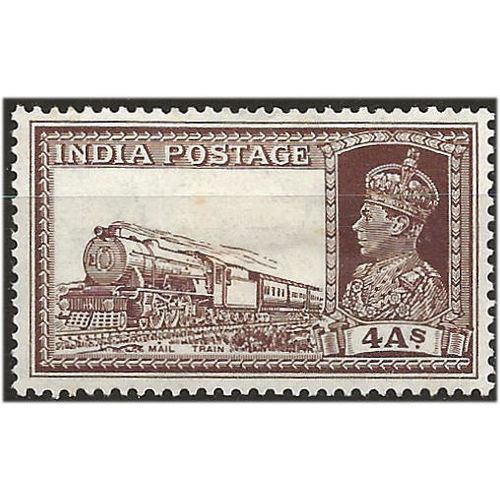 India 1937 SG255 4a Brown Mounted Mint ... ..