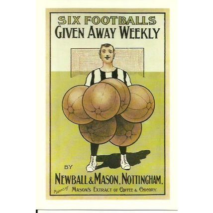 Advertising NEWBALL & MASON Six Footballs Postcard (Mumbles MRP/148)