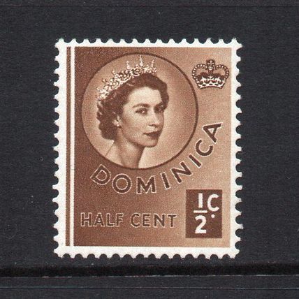Dominica - 1954-62 - ½c Brown (sg140) Mint Hinged