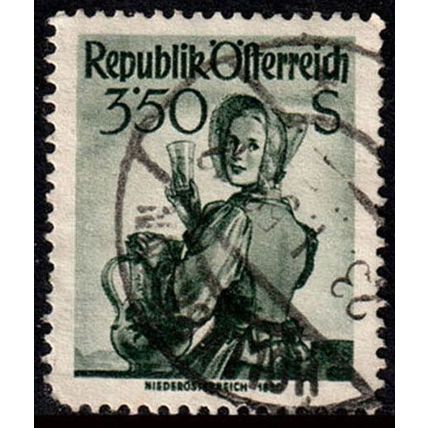 Austria 1951 National Costumes 3.50s Used Stamp .