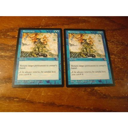 Magic The Gathering, MTG, 2-Cards, 1996, BOOMERANG, ex+