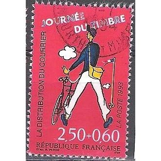 France 1993 Michel 2940X O Cote (2008) 1.10 € Le facteur et son vélo Cachet rond