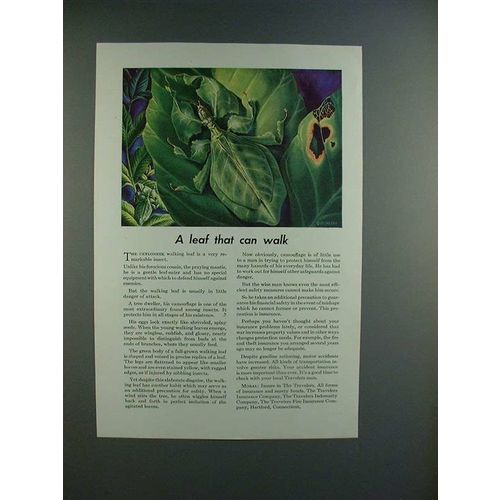 1944 Travelers Insurance Ad w/ Ceylonese!