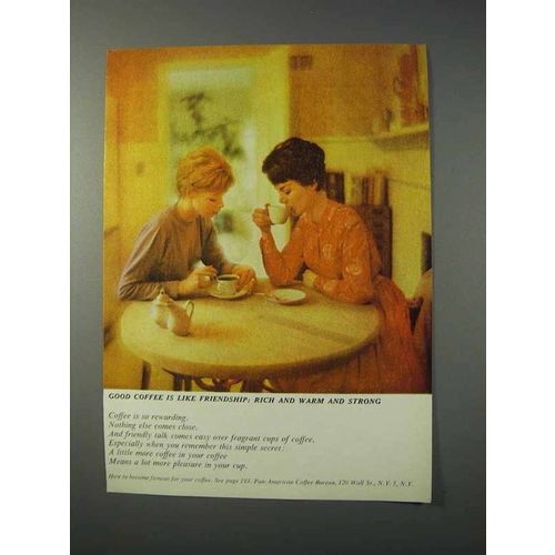 1963 Pan-American Coffee Bureau Ad - Like Friendship