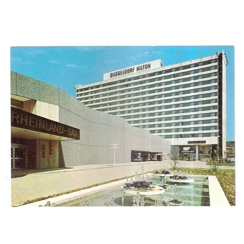DUSSELDORF HILTON HOTEL, GERMANY unused vintage postcard (b) =