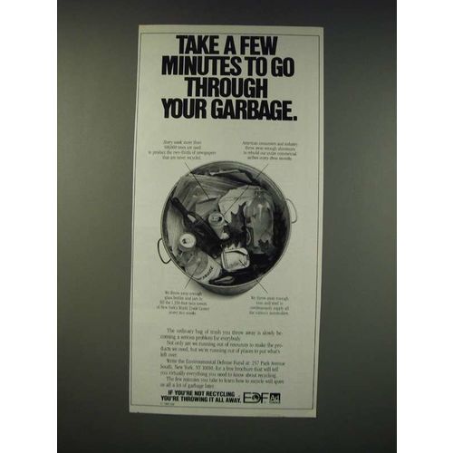 1990 Environmental Defense Fund Ad - Take a few minutes
