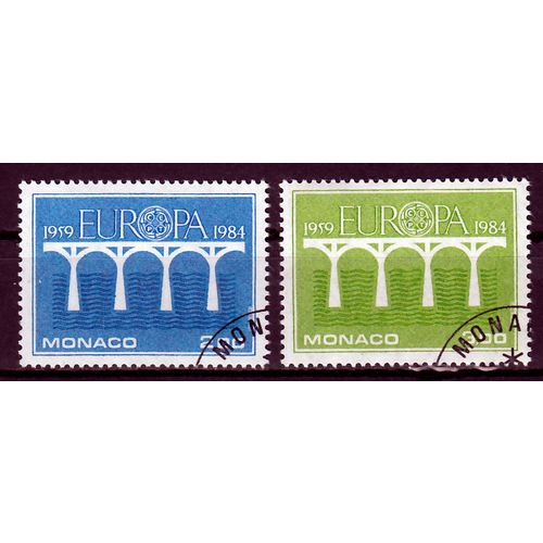 Monaco Europa Cept 1984 gestempeld