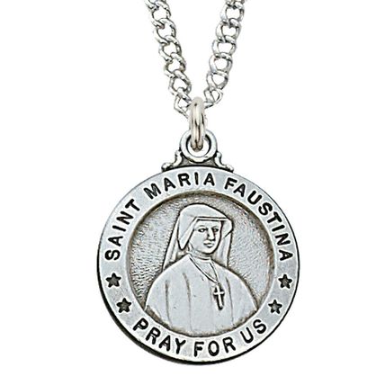 St. Maria Faustina Sterling Silver Necklace