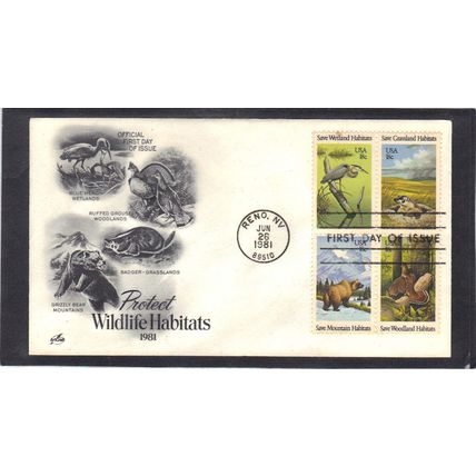 FDC Art Craft 1921-1924 18c Wildlife (Cachet-U/A) CV00252